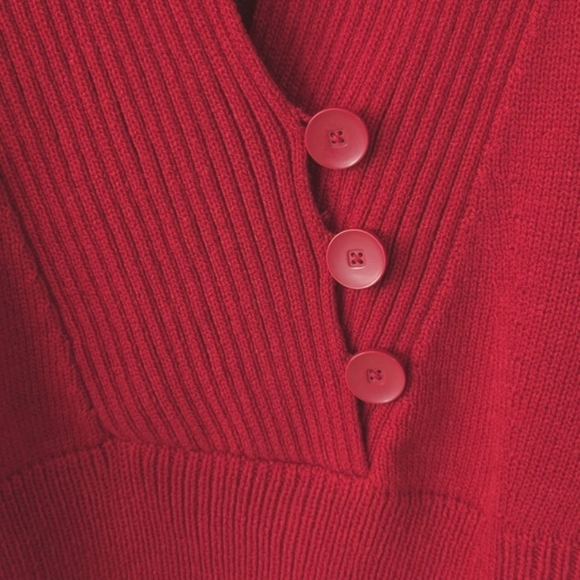 Coldwater Creek Red Sweater with Cap Sleeves - Picture 6 of 16